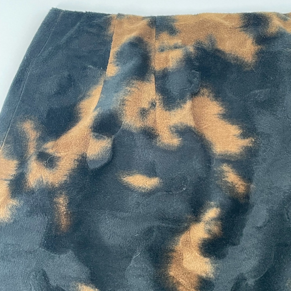 VTG Harvé Bernard Black Bronze “Tortoise Shell” High Waist Miniskirt - Picture 5 of 14